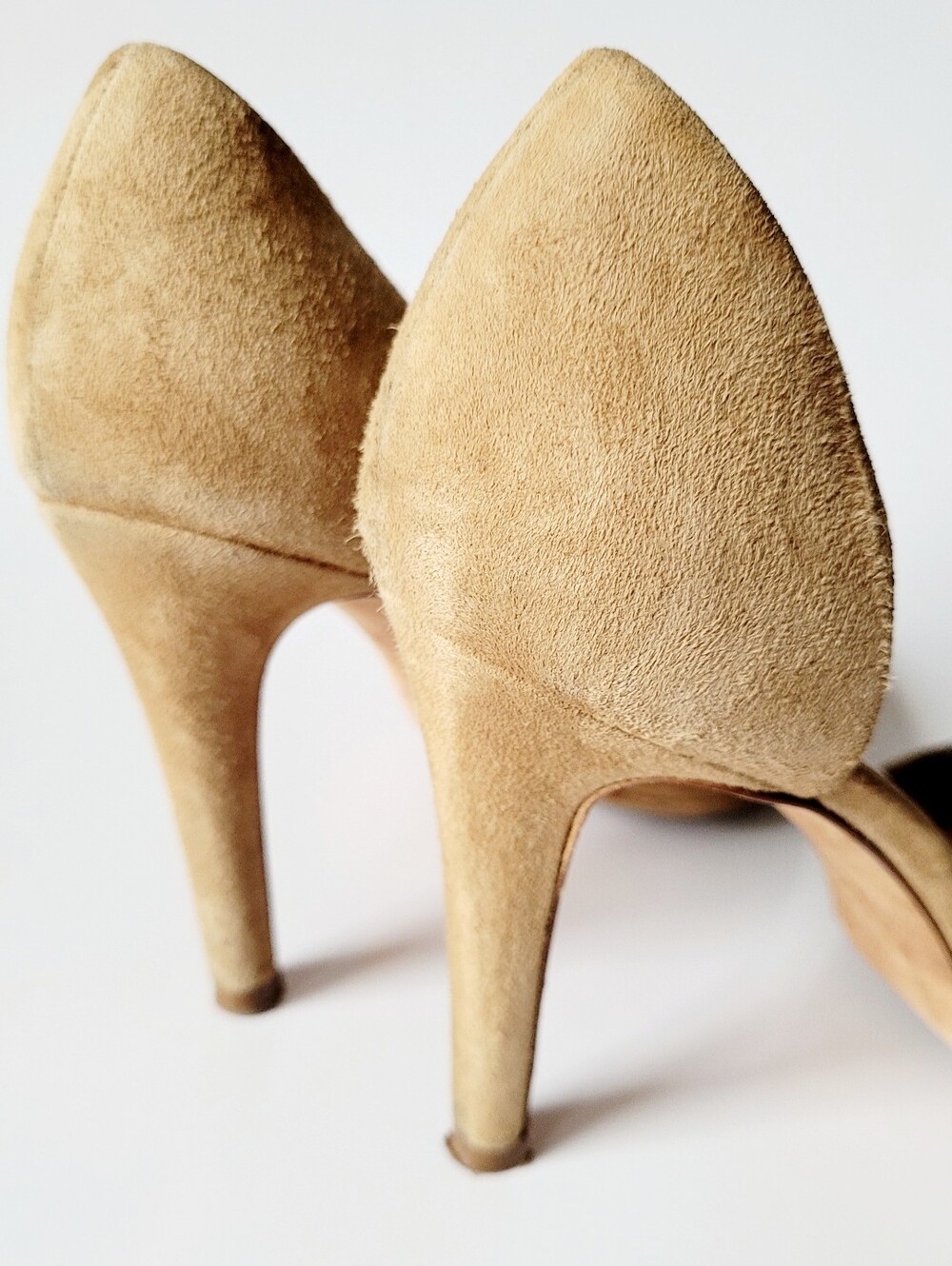 IRO Taupe Tan Suede Leather Pointed-Toe D'Orsay Pumps EU 36/US 5.5 - Picture 6 of 16